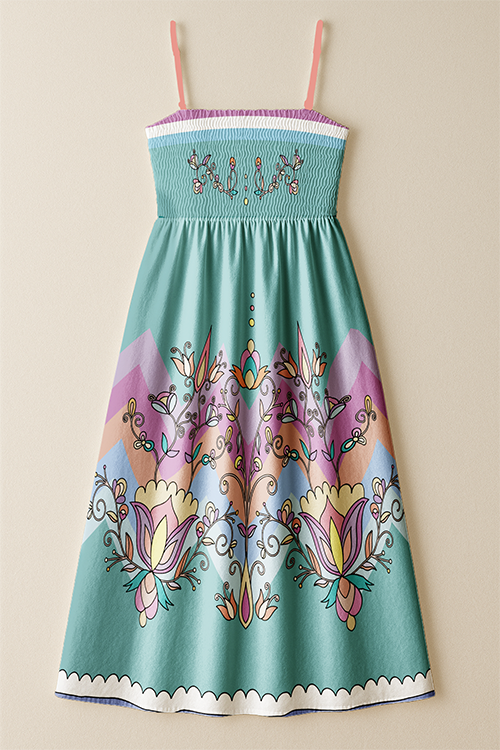 Thunder Mesa Petals Pastel Smock Top Dress