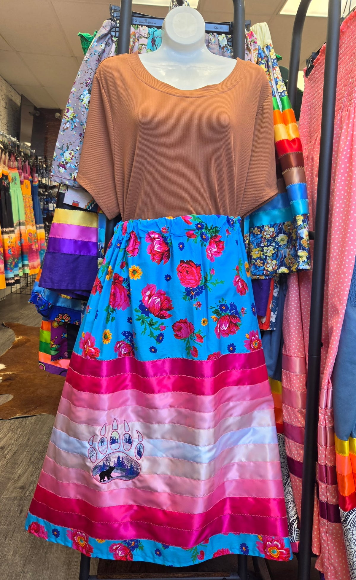 Handmade Ribbon Skirt By Lori Phelps Bearpaw on Kokum