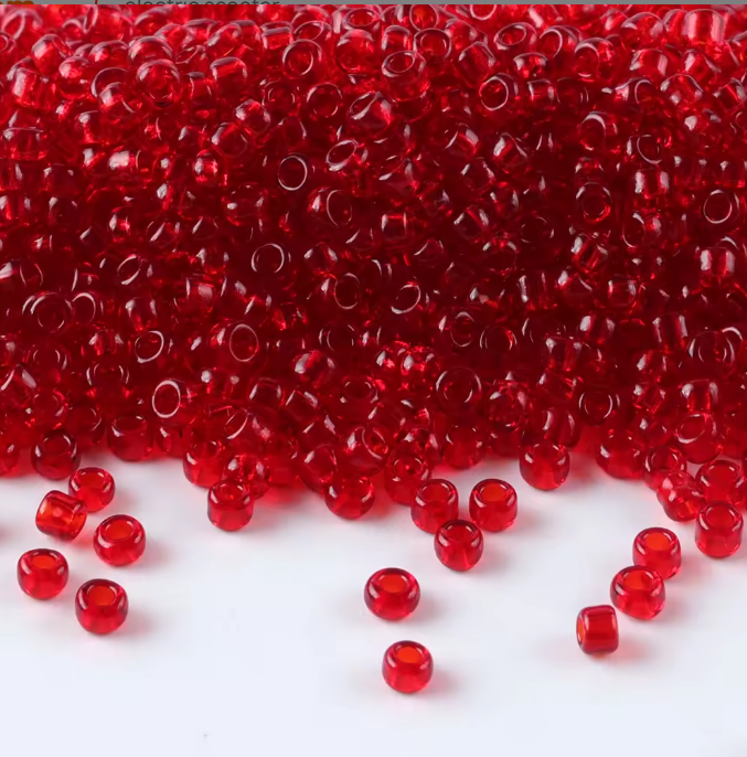 Seed Beads Size 11/0 - Sheer Ruby