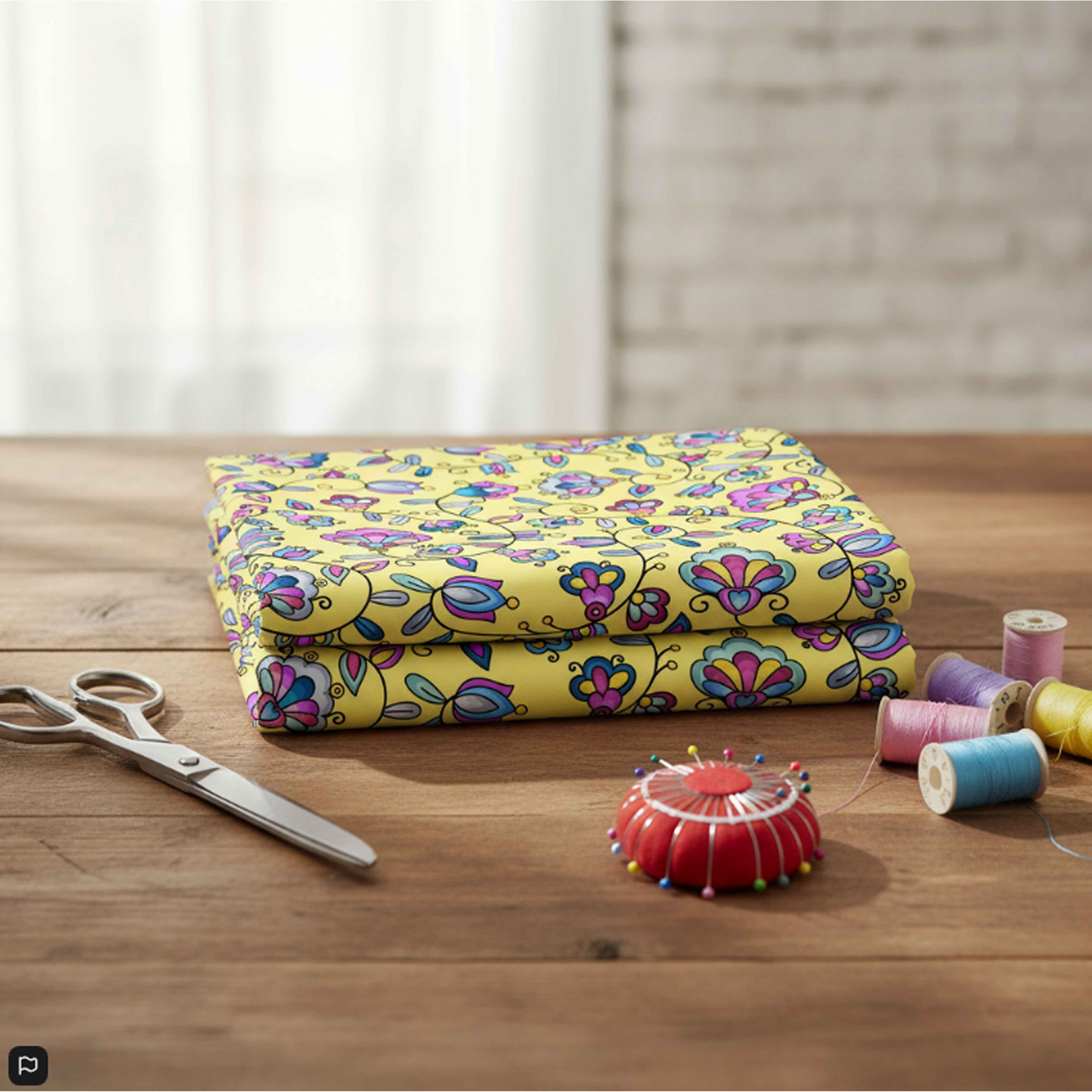 Autumn Bundle Blessing Yellow Cotton Poplin