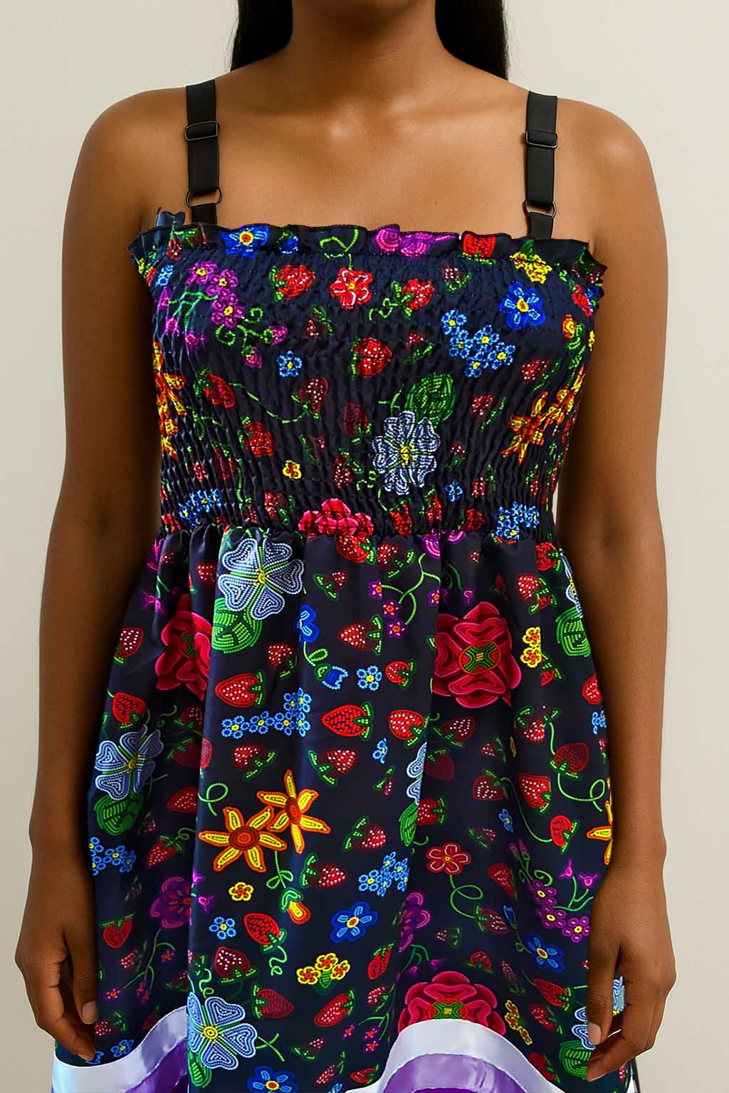 Strawberry Fields Forever Peasant Maxi Dress