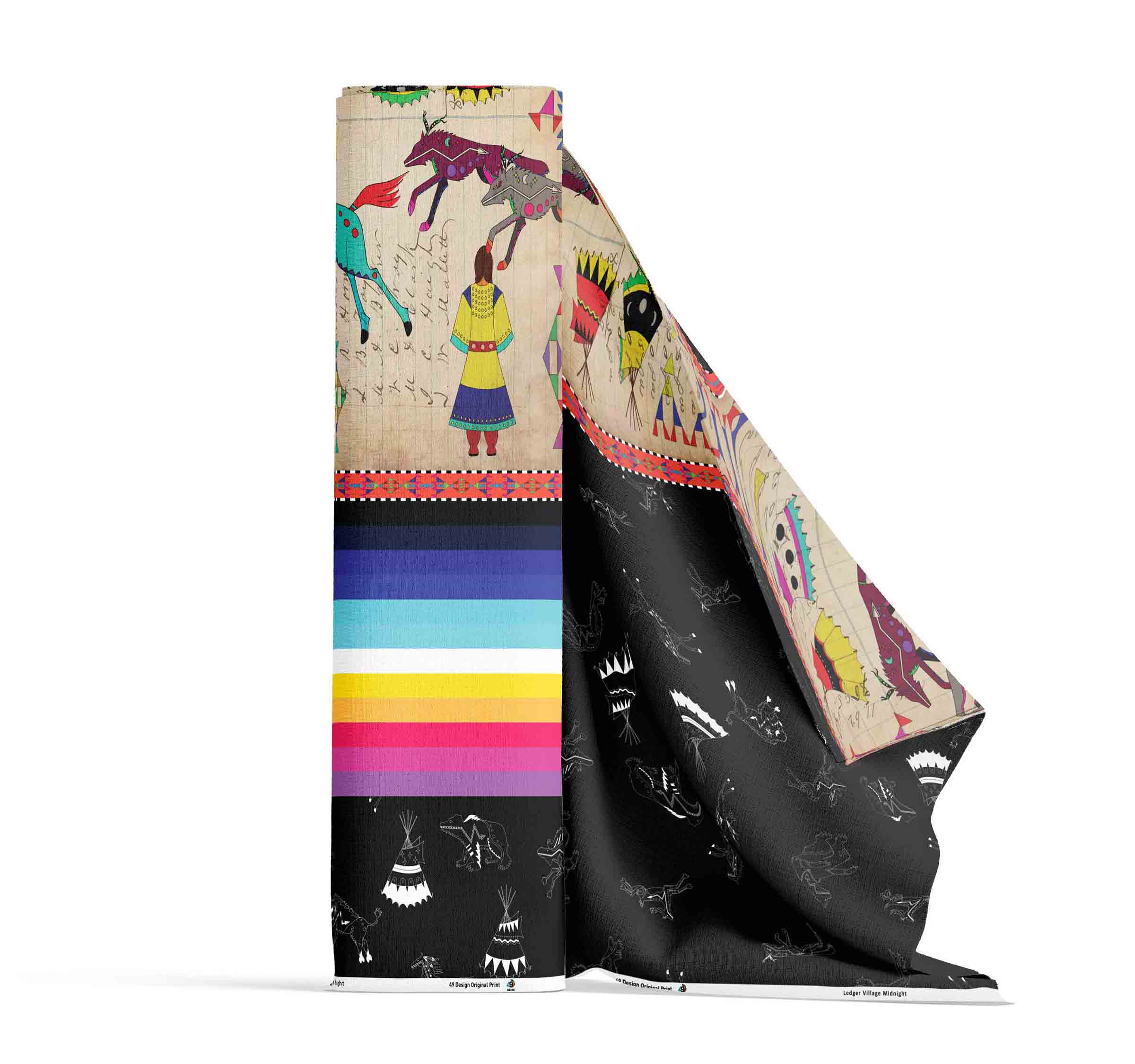 Ledger Village Midnight Cotton Poplin