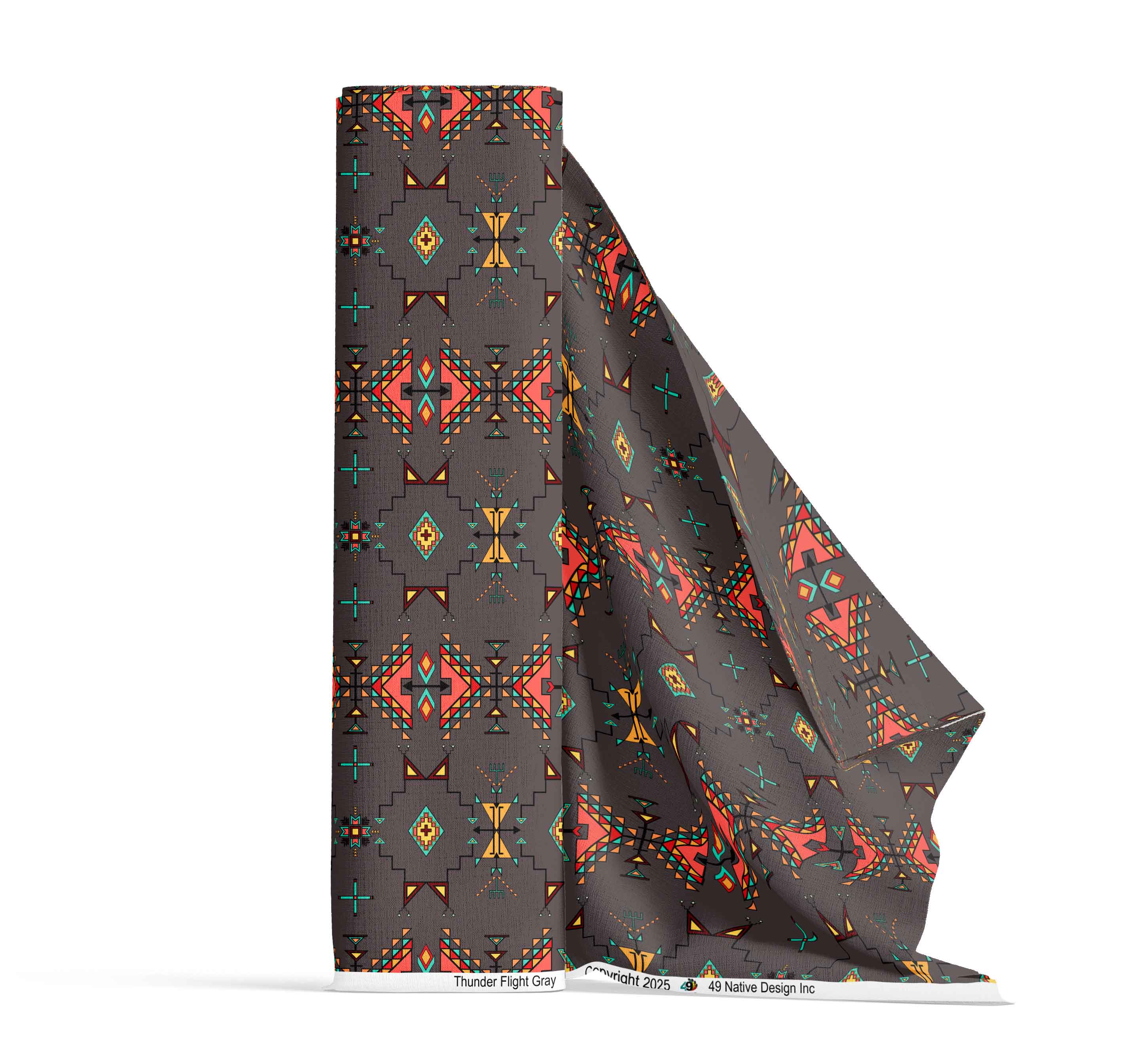 Thunder Flight Gray Cotton Poplin