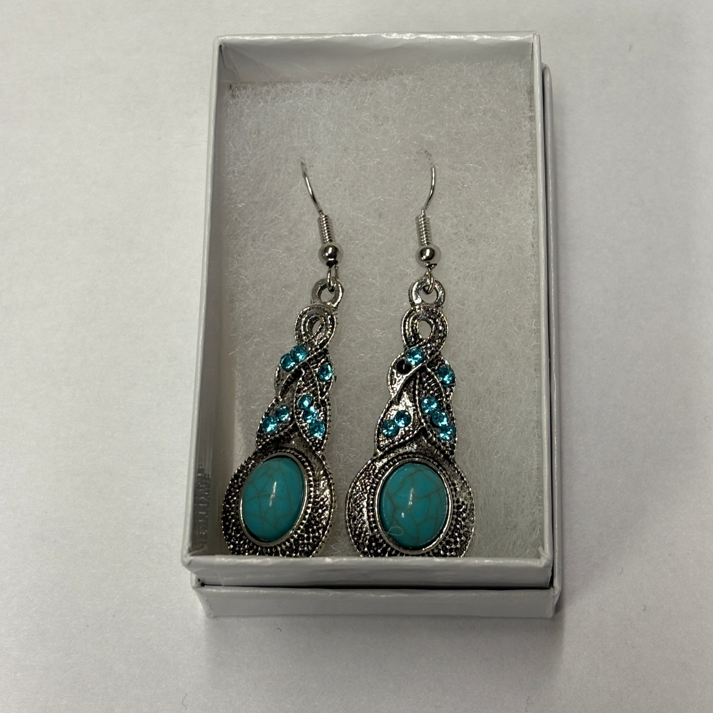 Turquiose Stainless Steel Earrings