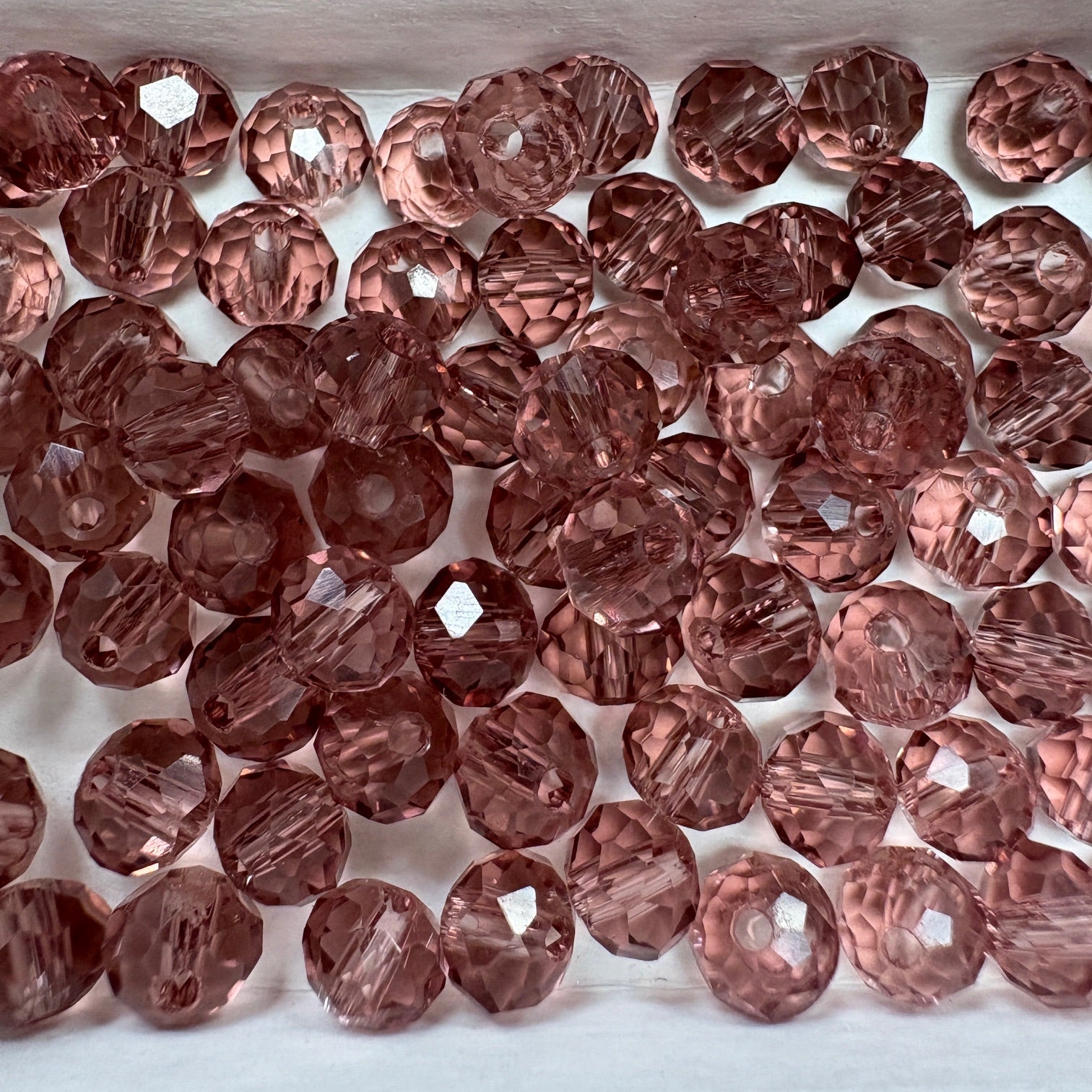 6mm Rondelle Glass Bead - Violet