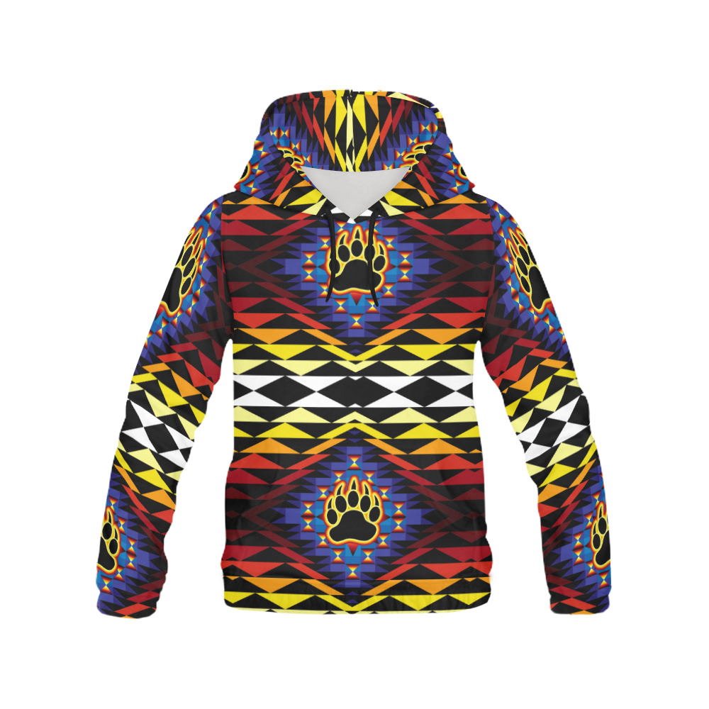 Sunset Bearpaw Blanket Hoodie For Women