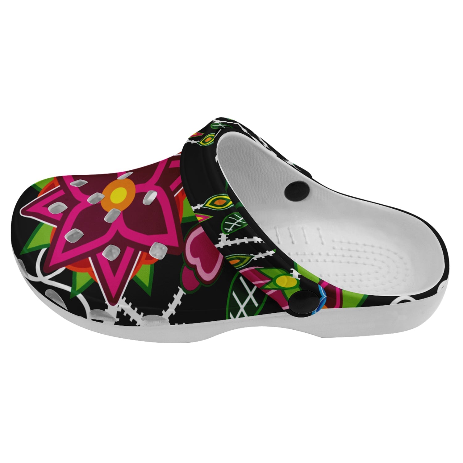 Floral Beadwork Muddies Unisex Clog Shoes