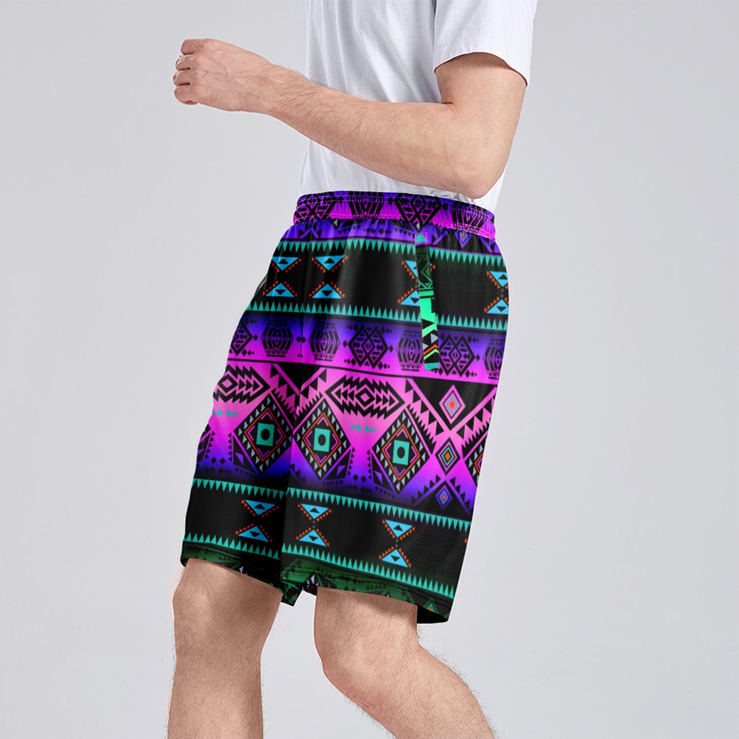 California Coast Sunrise Athletic Shorts with Pockets