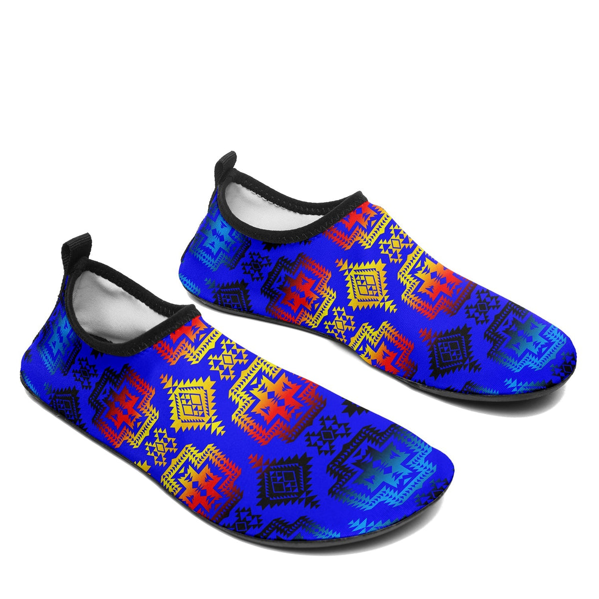 Kids Pretty Blanket Blue Horizon Sockamoccs Slip On Shoes