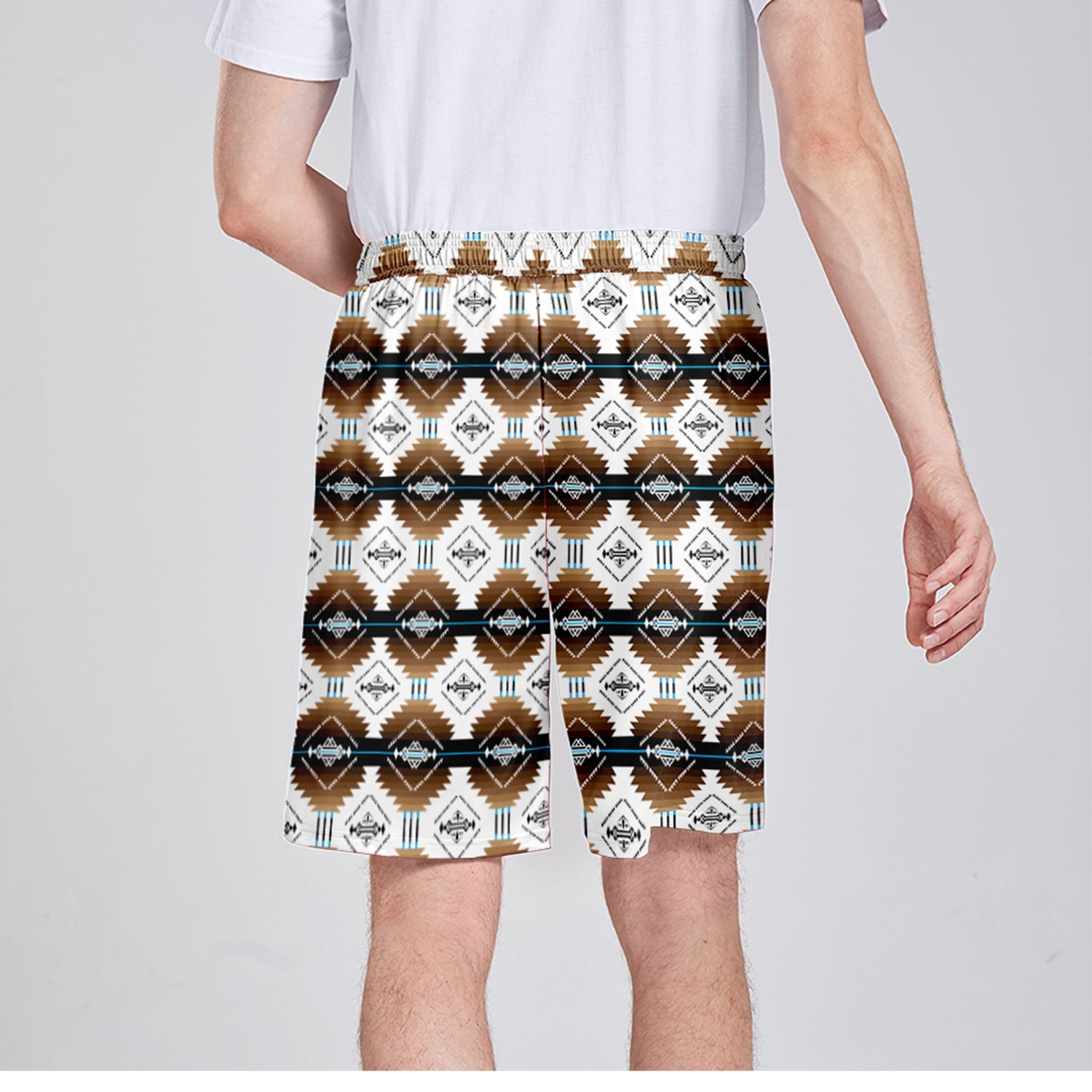 Cofitichequi White Athletic Shorts with Pockets