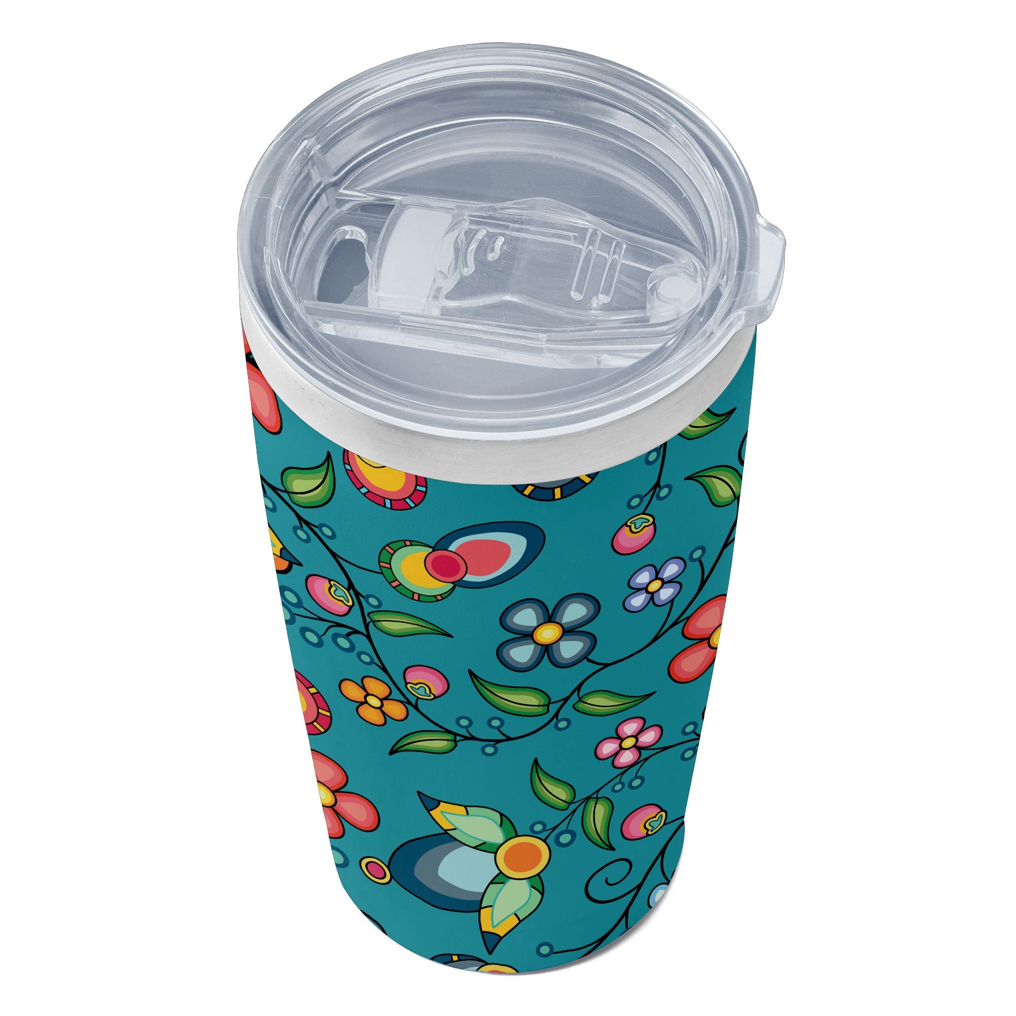 Floral Bounty Teal 15OZ Tumbler