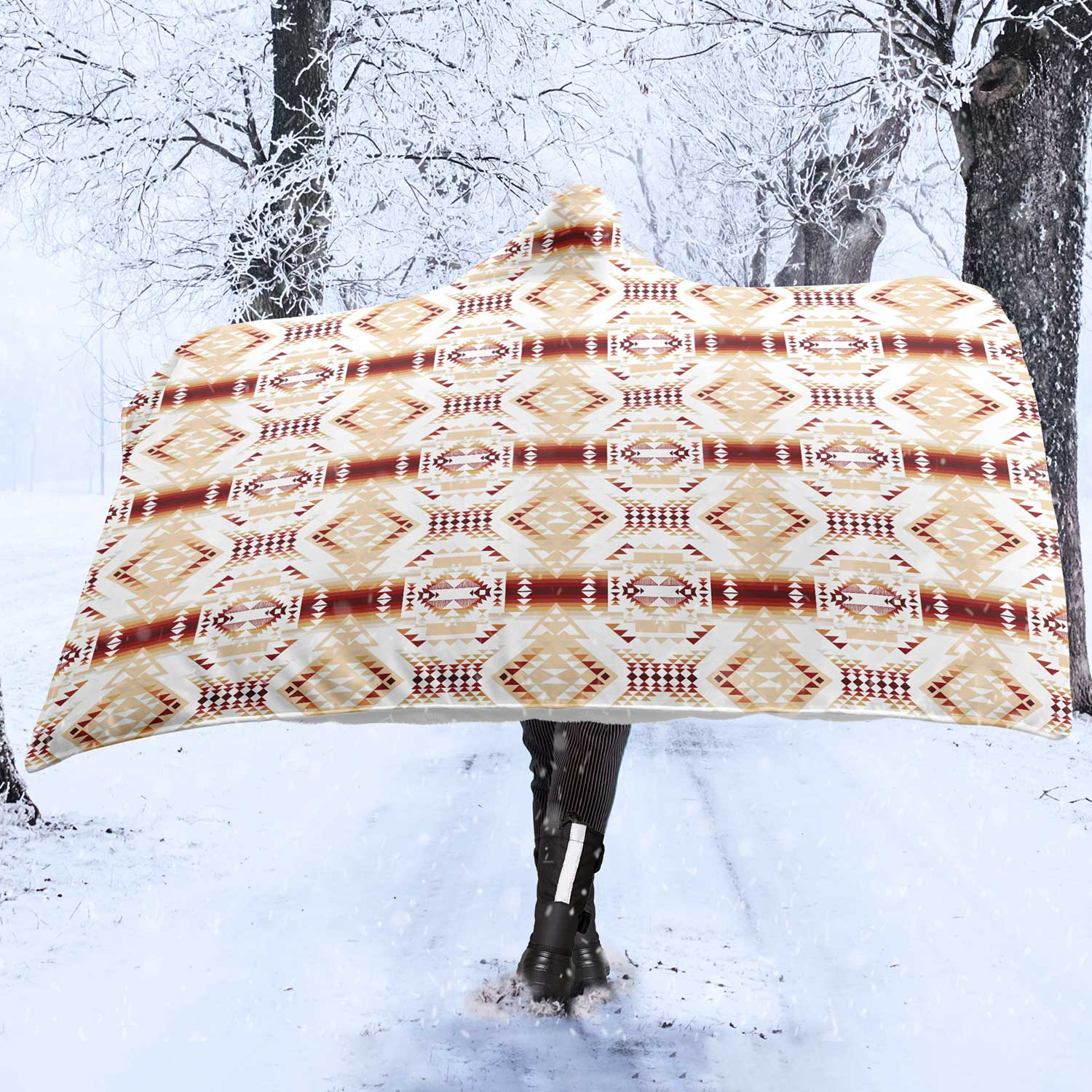 Gathering Clay Hooded Blanket