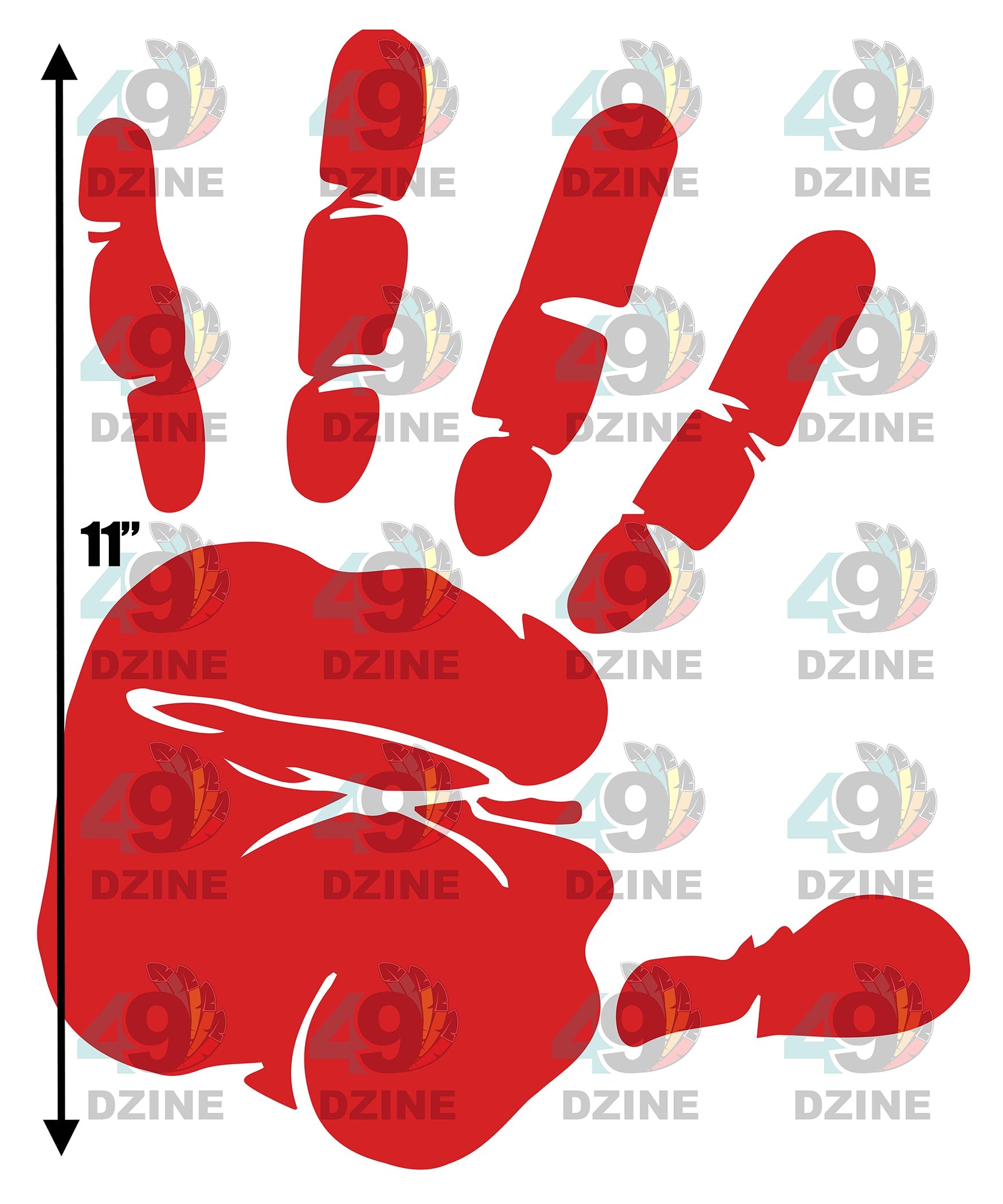 11-inch MMIWG hand print 01 Transfer