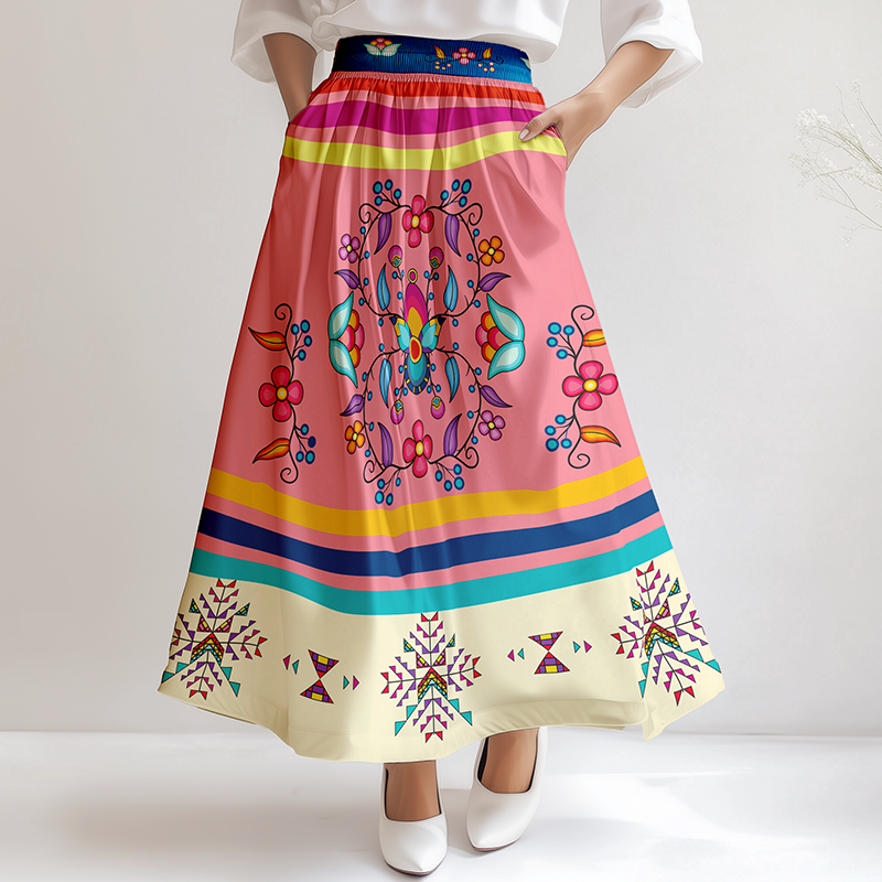 Starwoven Garden Pink Skirt