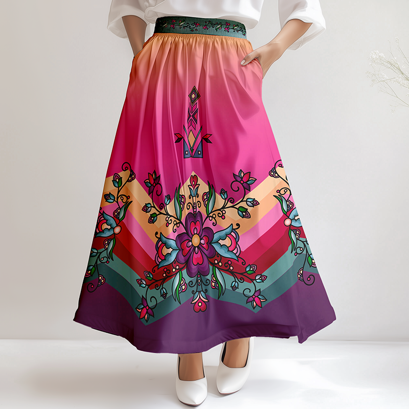 Amber Evening Garland with Geometric Skirt