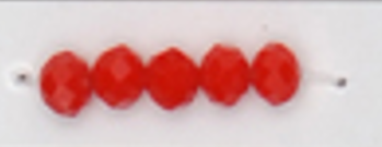 6mm Rondelle Glass Bead - Crackle