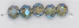 6mm Rondelle Glass Bead - Crystal Sea