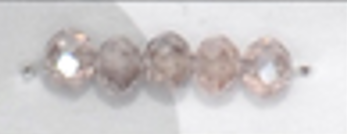 6mm Rondelle Glass Bead - Crystal Peach