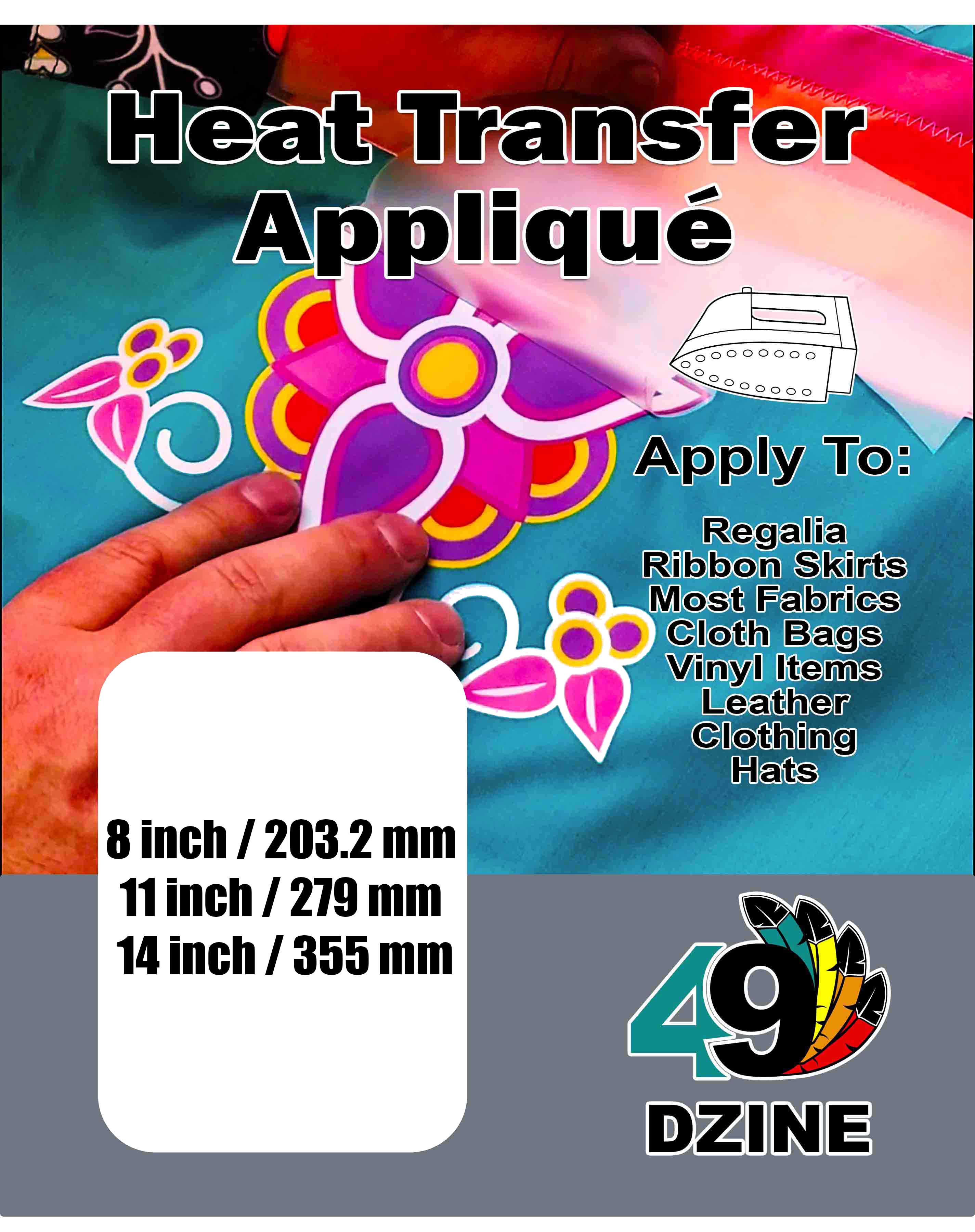 Midnight Moss Bloom Two arm pieces Transfer (Various Sizes)