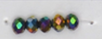 6mm Rondelle Glass Bead - Crystal Rainbow