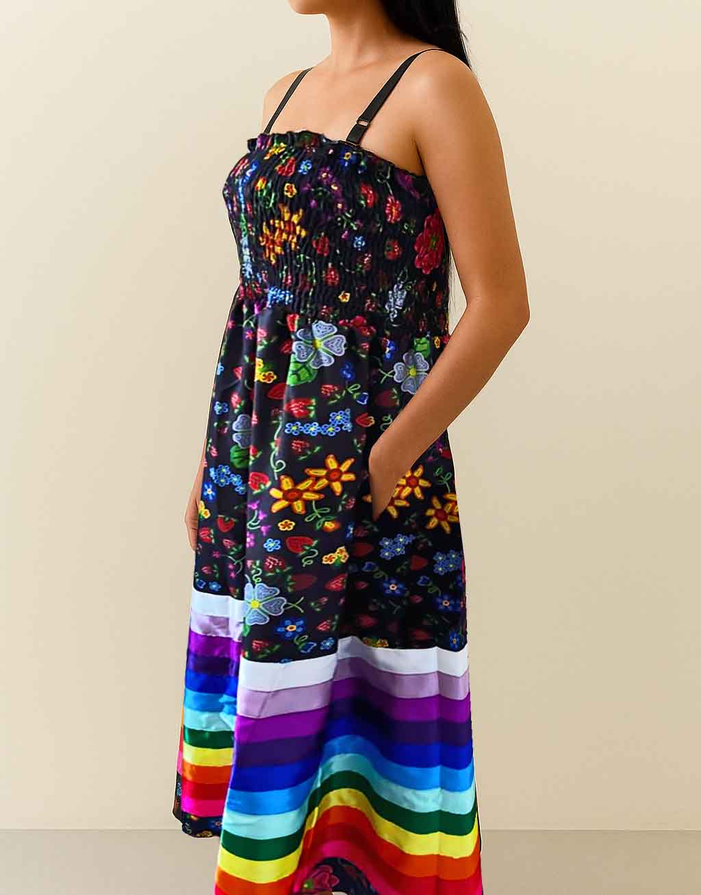 Strawberry Fields Forever Peasant Maxi Dress