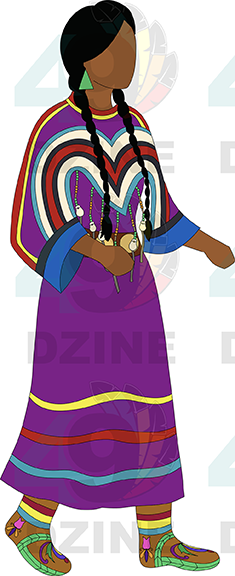Blackfoot Woman in Regalia 1 Transfer (Various Sizes)