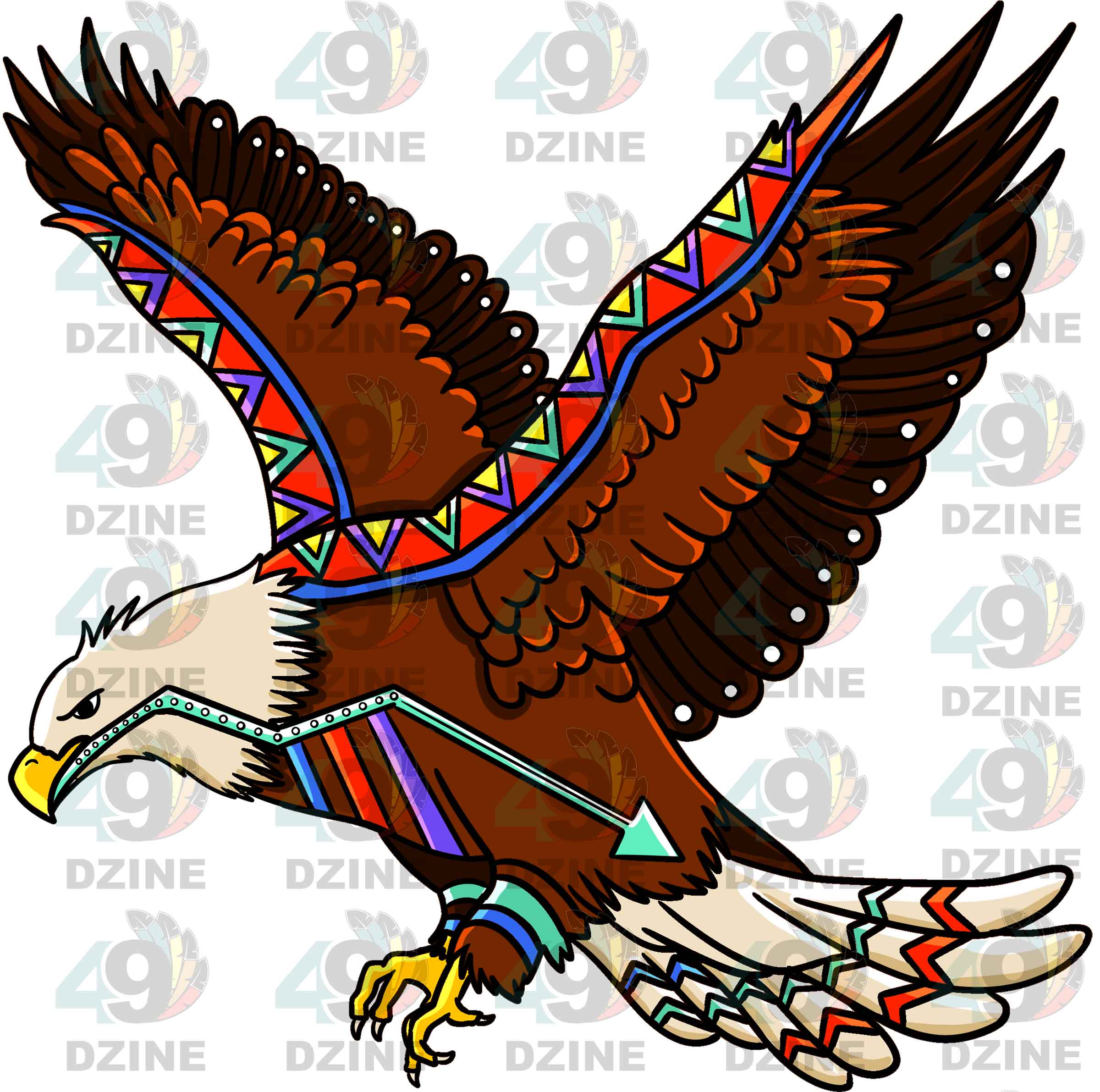 Eagle 1 Colored Transfer (Various Sizes)