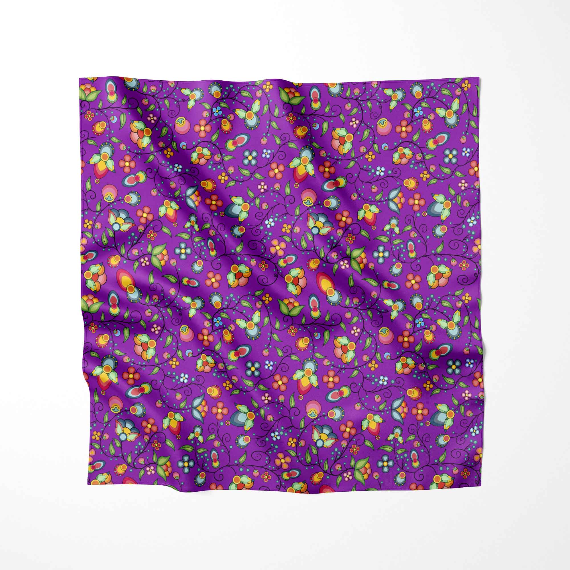 Floral Bounty Purple Cotton Fabric