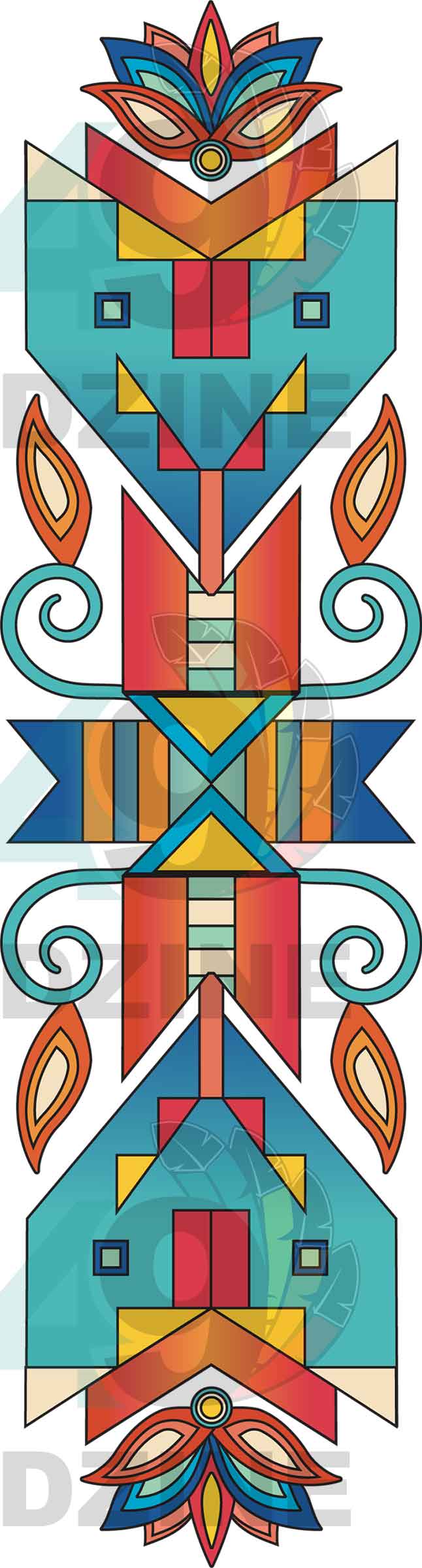 Heritage Tapestry Geometric Element 3 Transfer (Various Sizes)