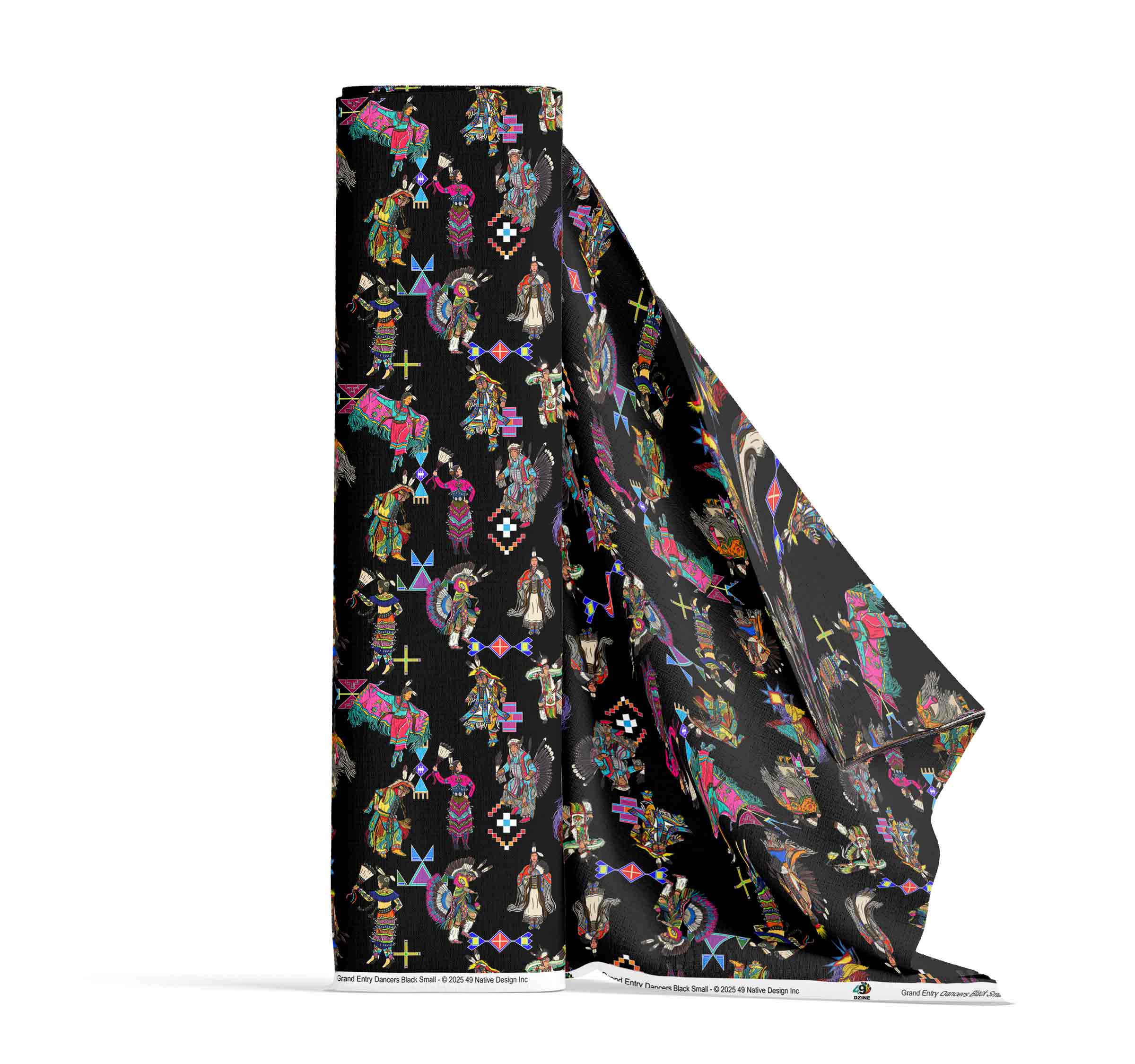 Grand Entry Dancers Black Small Cotton Poplin