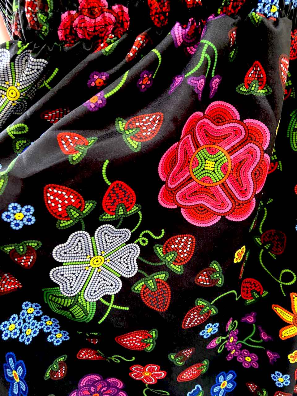 Strawberry Fields Forever Peasant Maxi Dress