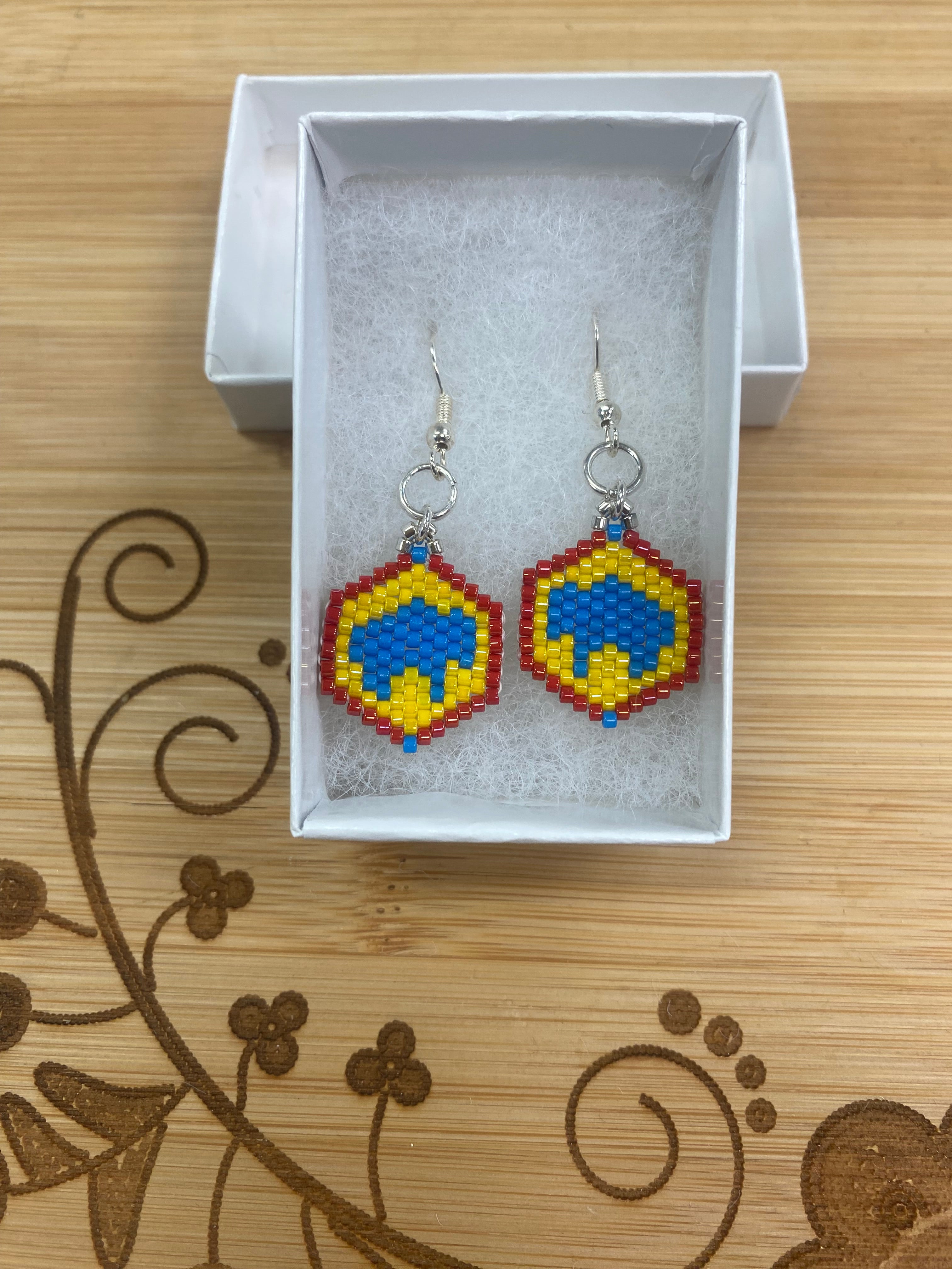 Kelly Vielle Beaded Buffalo Earrings