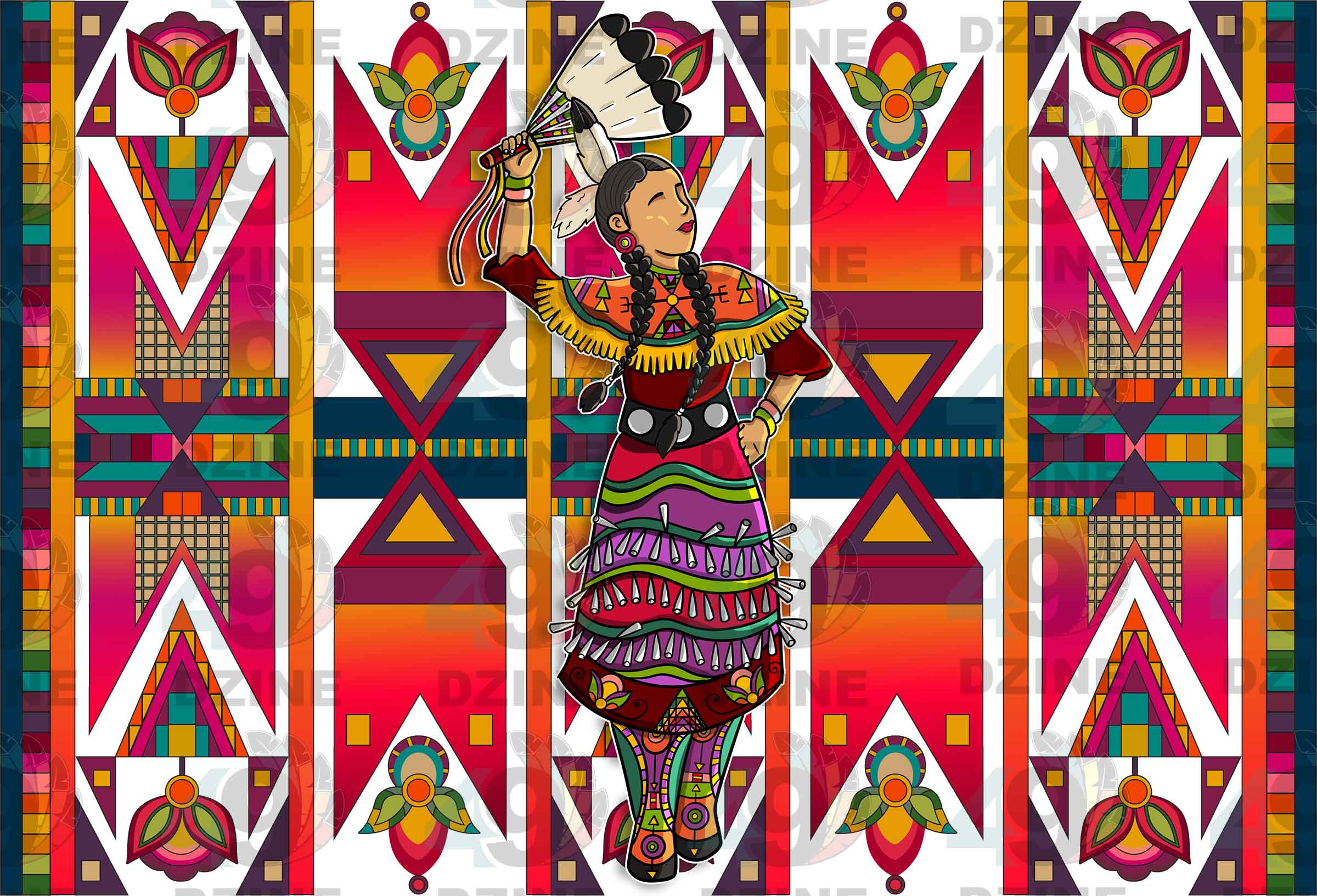 Jingle Dancer 3 for Hoodies Transfer (Various Sizes)