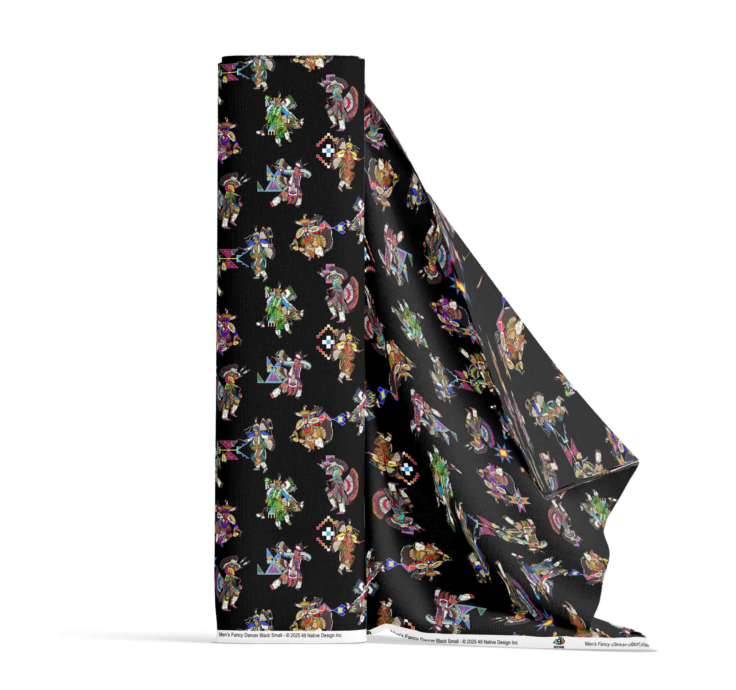 Men's Fancy Dancers Black Small Cotton Poplin