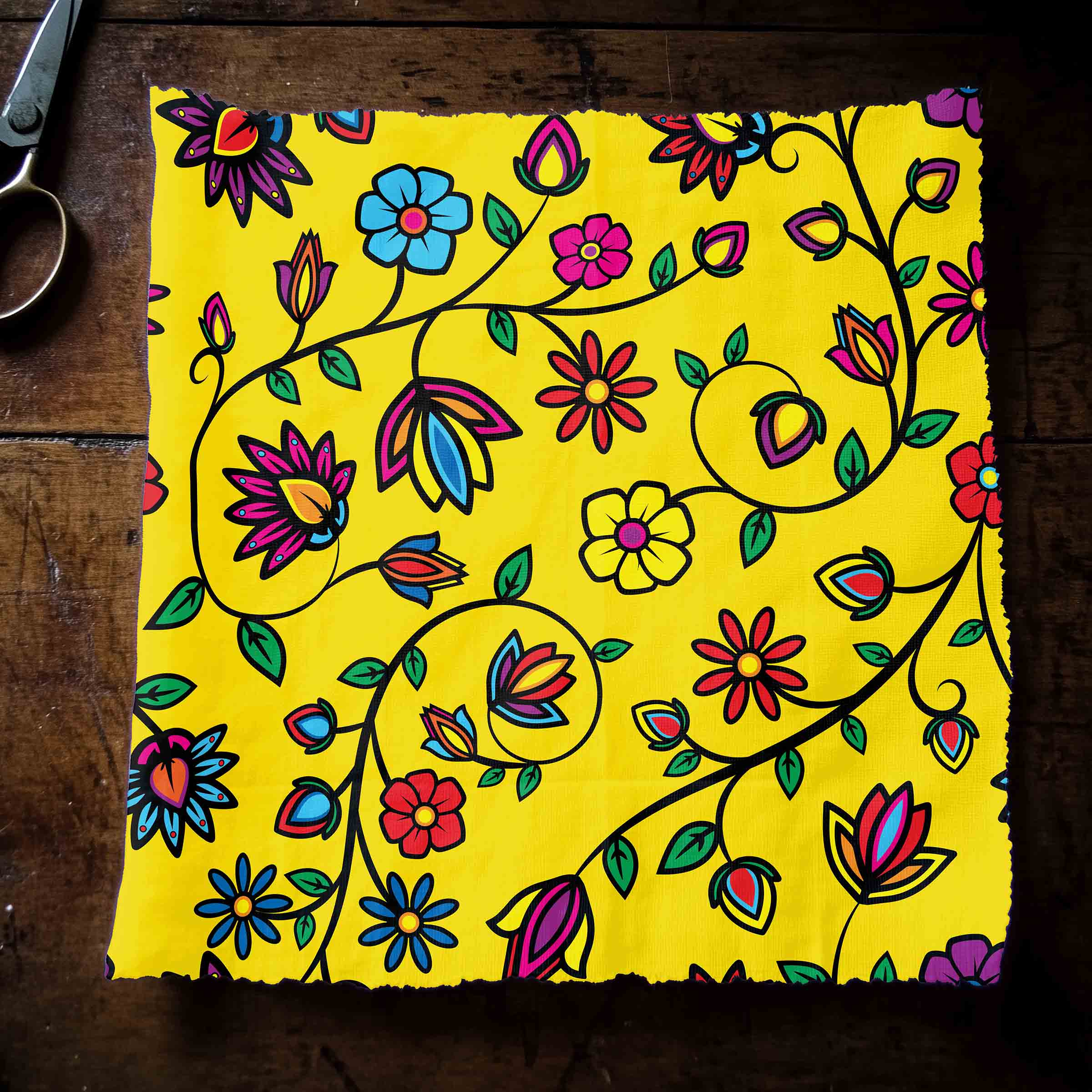 Nature's Nexus Yellow Cotton Poplin