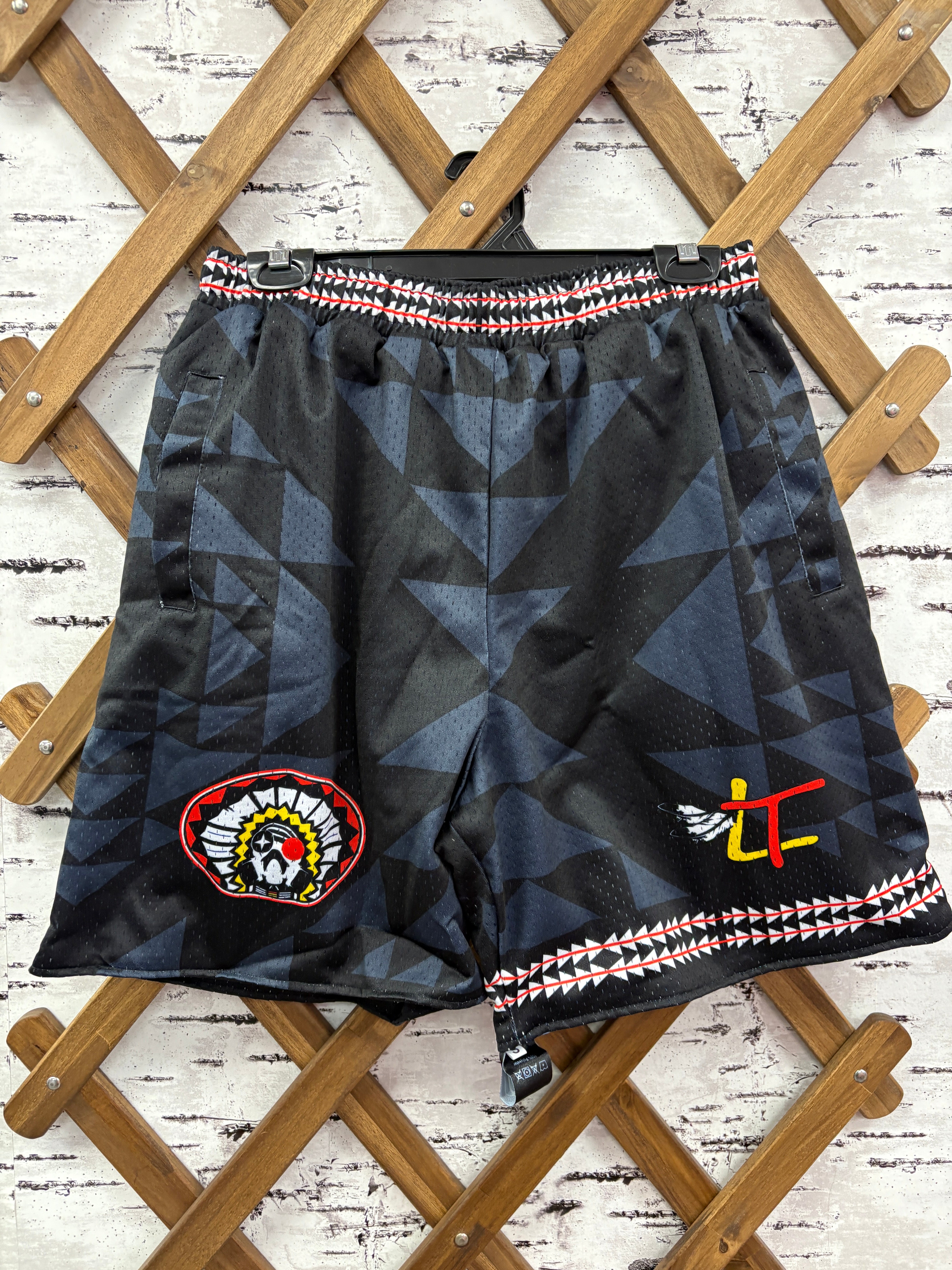 Land Ties Black/Baby Blue Reversable Basketball Shorts