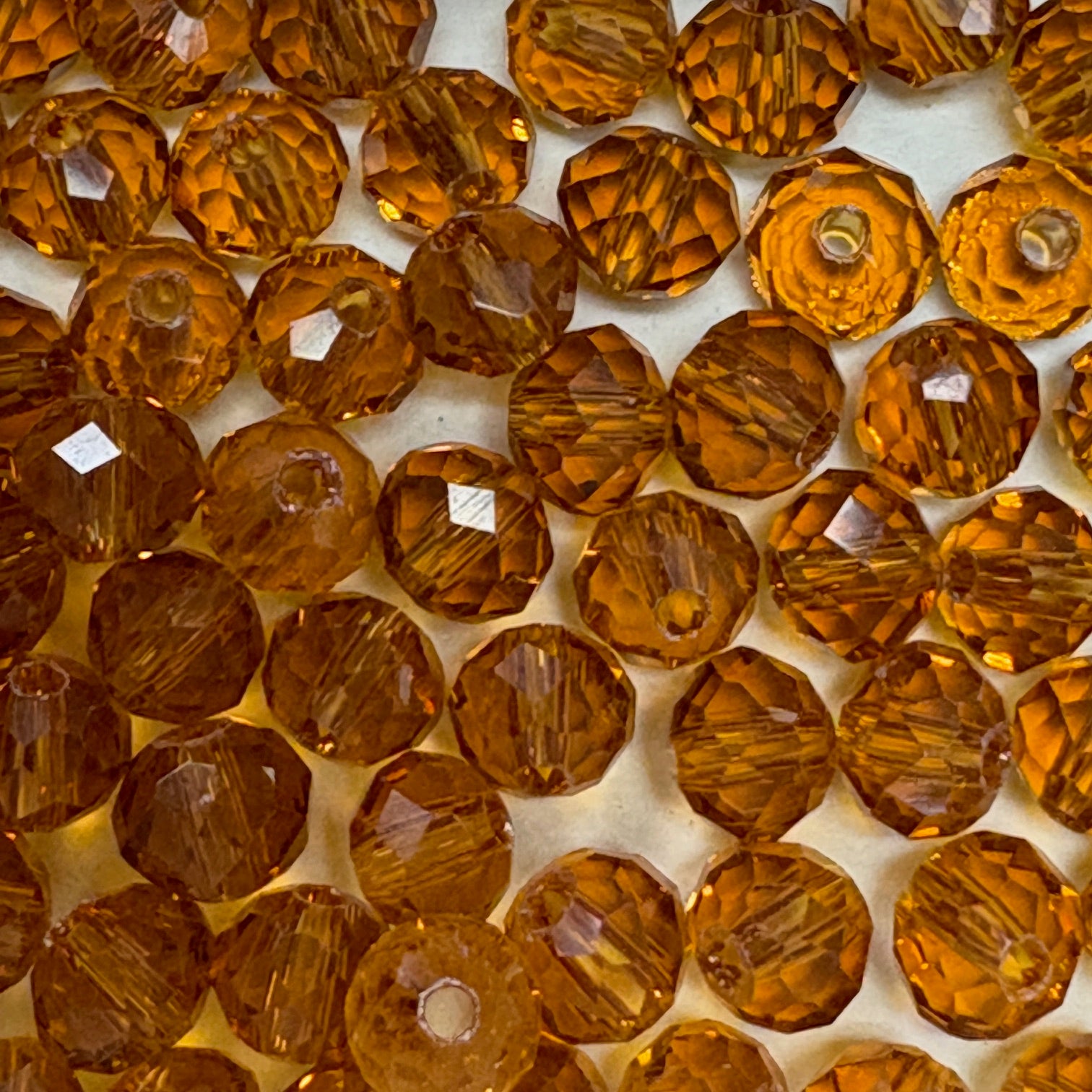 6mm Rondelle Glass Bead - Rust