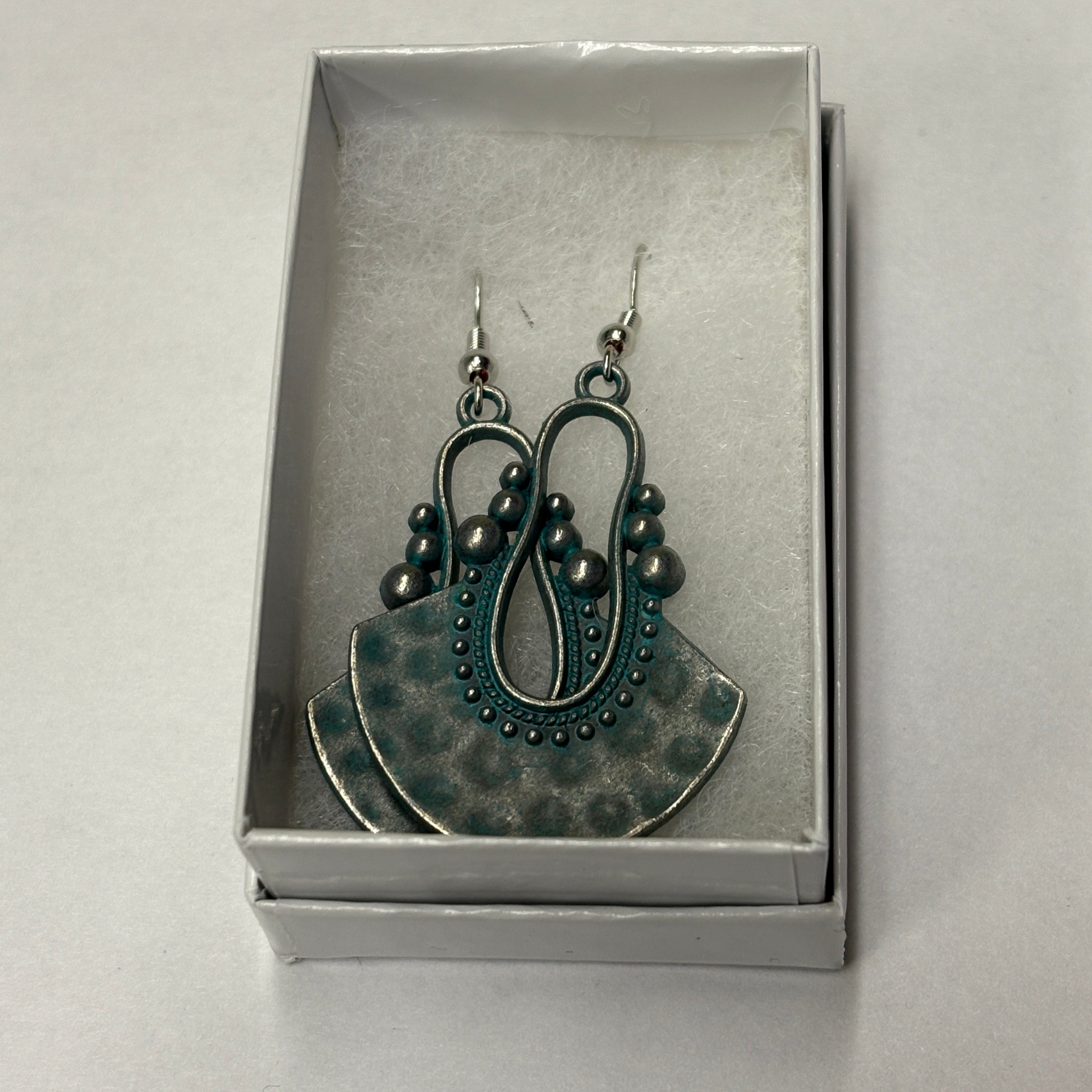 Turquoise Fan Earrings