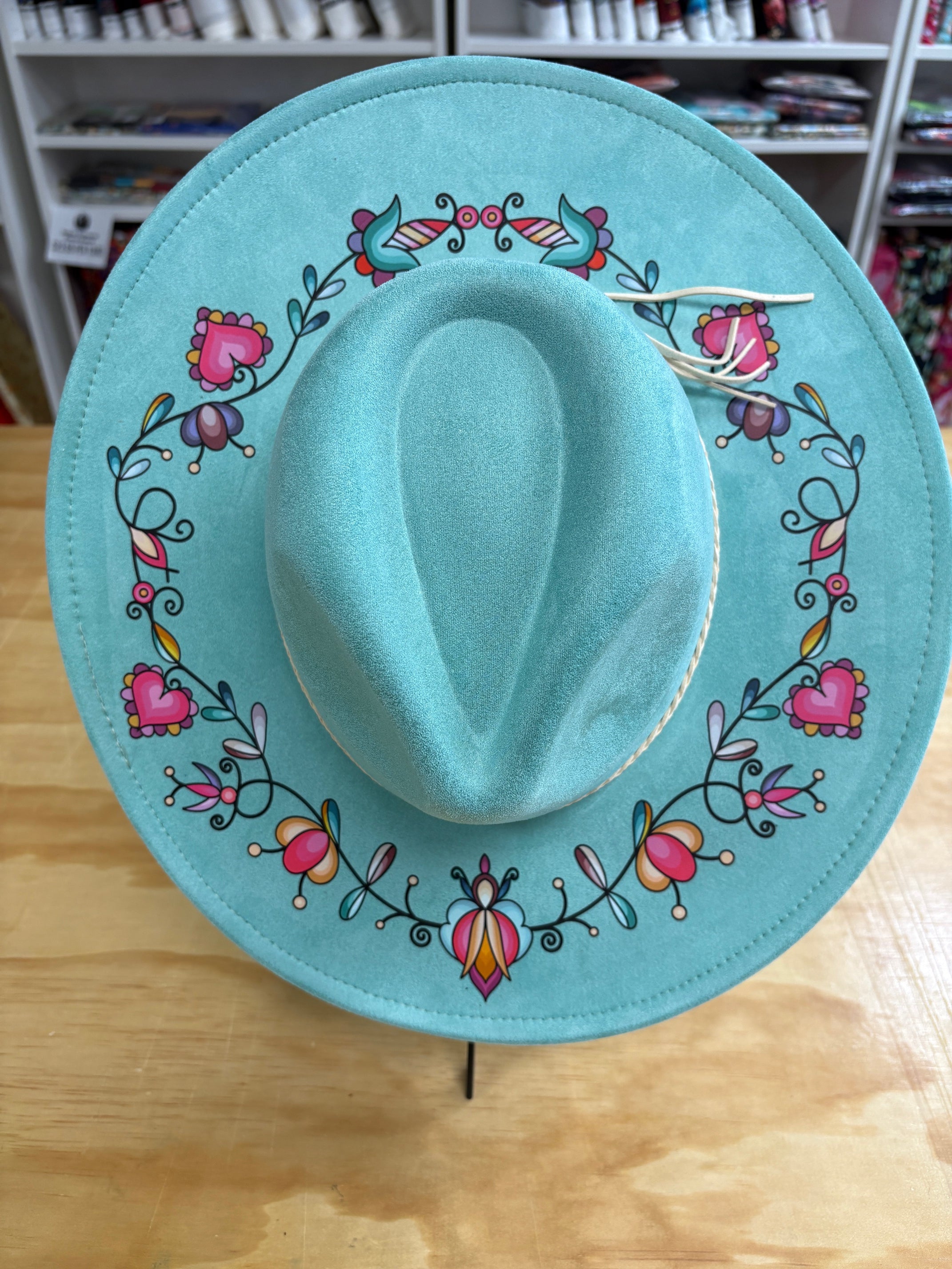 Harvest Hearth Light Blue Fedora Hat