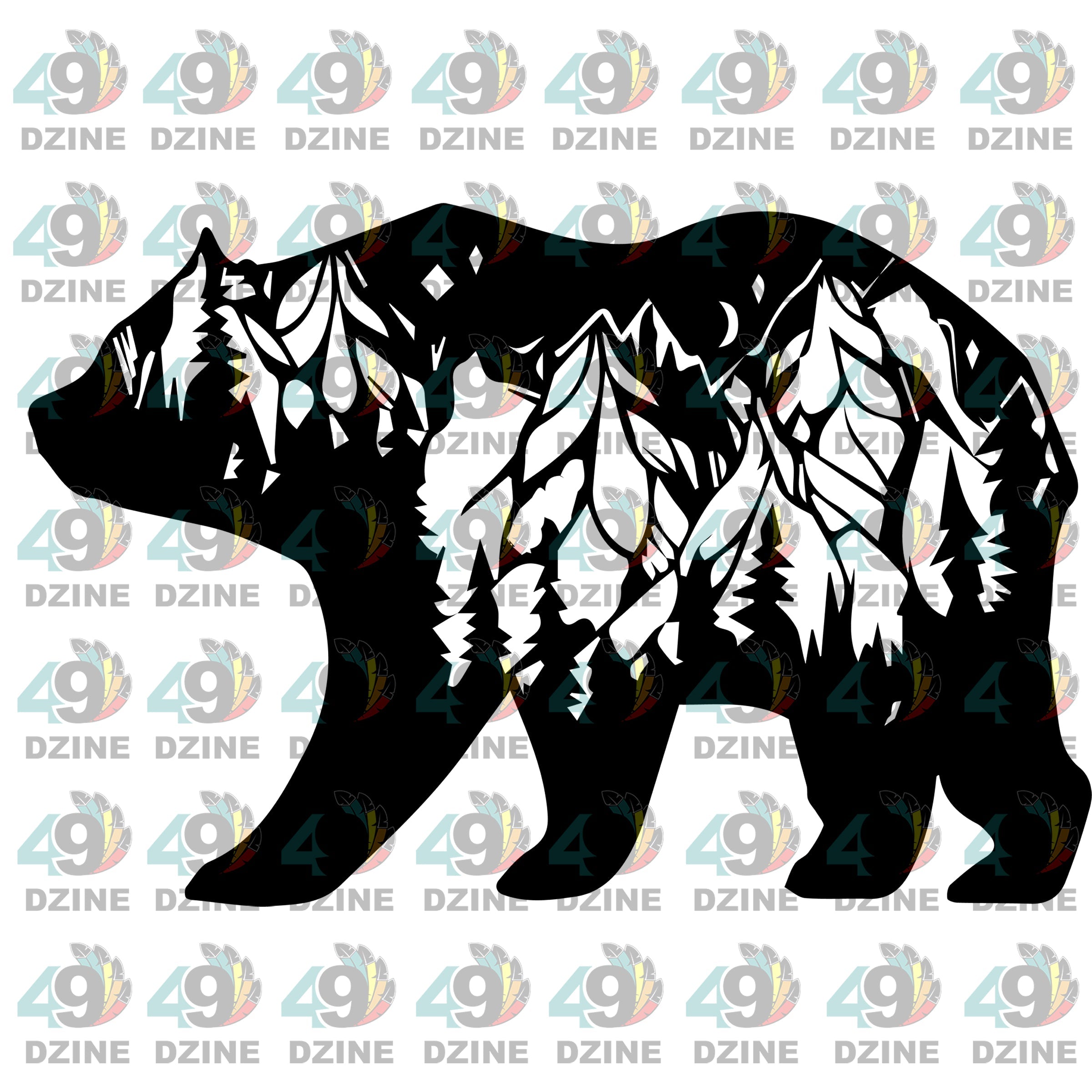 8-inch Black Bear Transfer